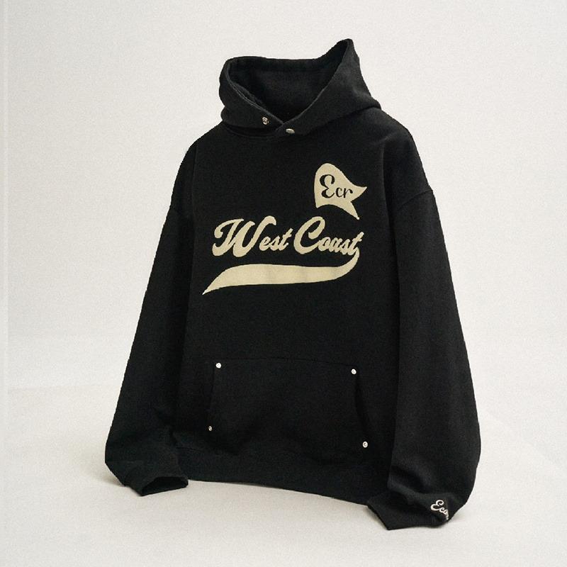 웨스트코스트 볼륨 프린트 후드티_블랙