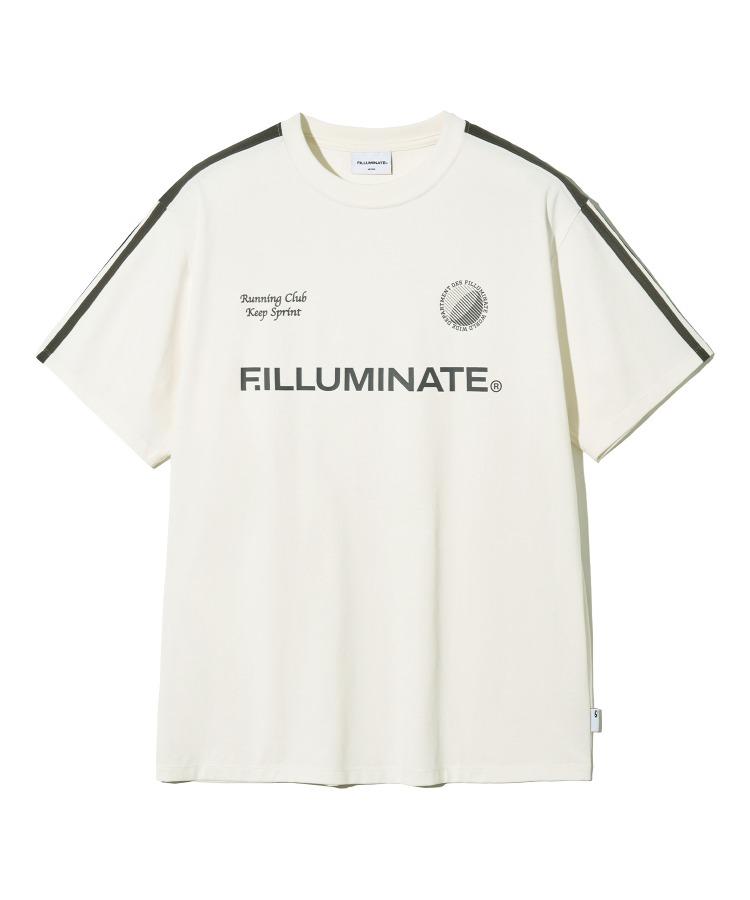 슬리브 테이핑 티셔츠-아이보리