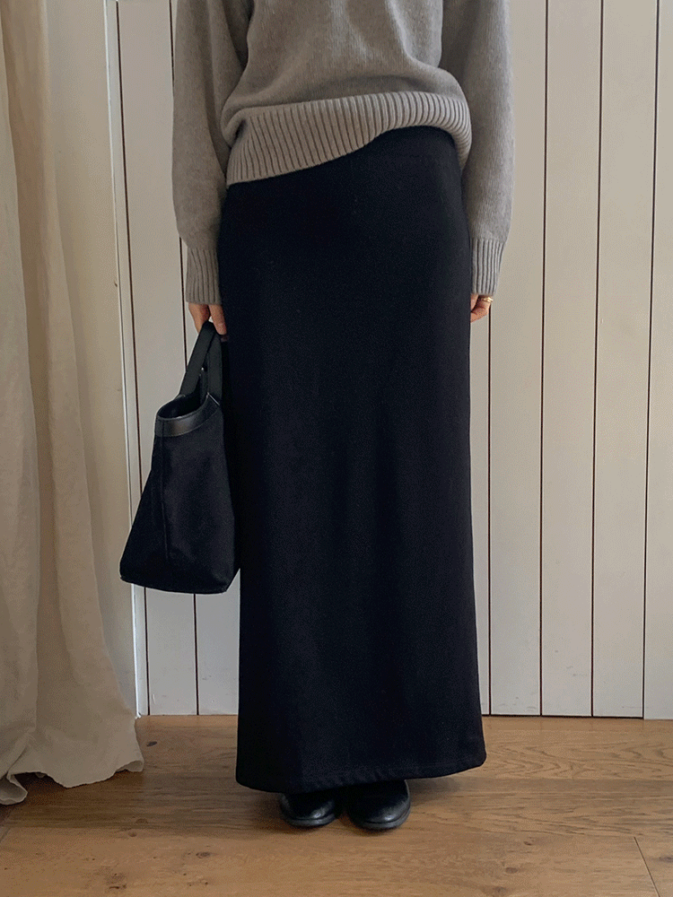 이프유어 주크 텐션 기모 롱 스커트(2color/오린 스커트 기모ver.)