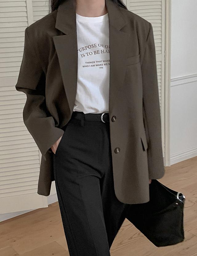 투윌 루즈핏 뒤트임 자켓 77524