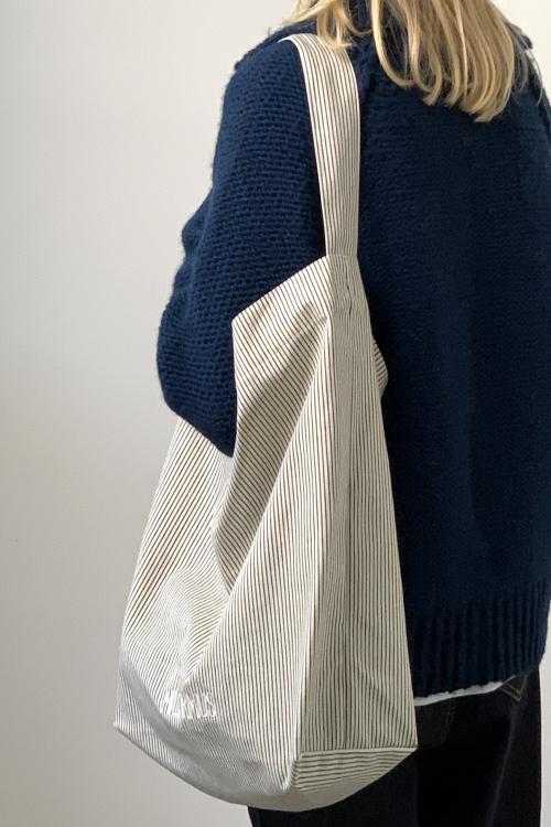 MUARMUS Shoulder Striped Eco-Bag [Ivory]