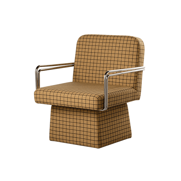 ROTATE EASY CHAIR_YELLOW CHECK