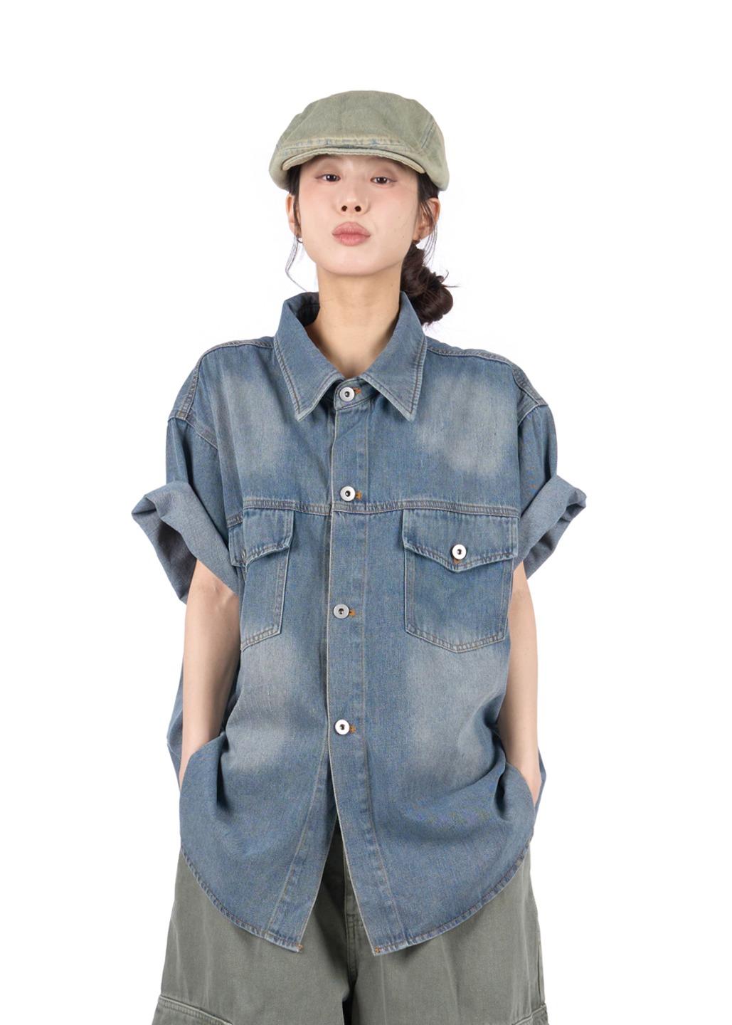 릿킴 SPOT DENIM SHIRT