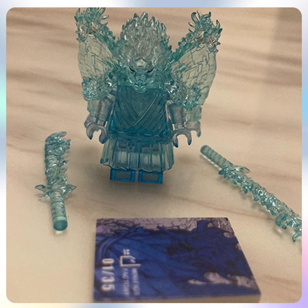 나루토 스사노오 투명 카카시 버전 파란색 MF 브릭 풀세트 블록 피규어 레고 커스텀