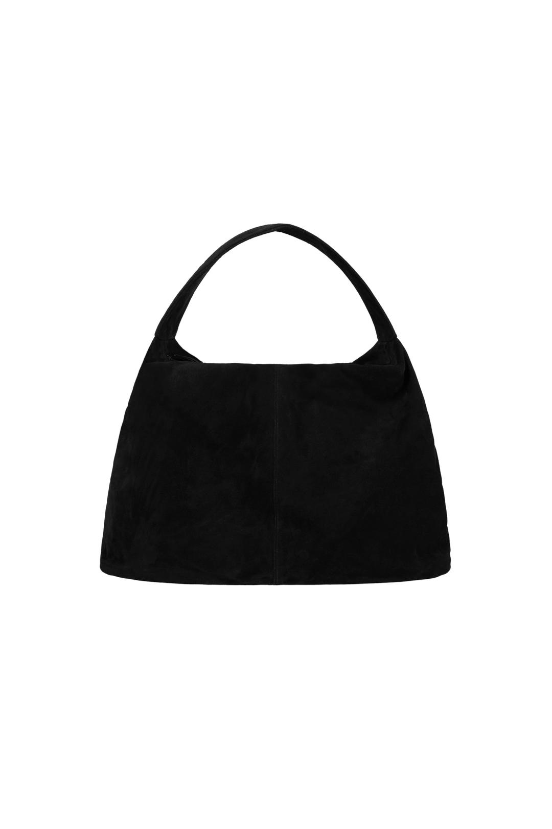 SUEDE TRIANGLE BAG (BLACK)