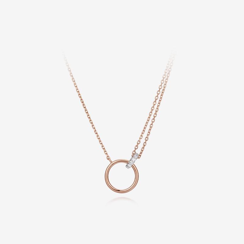 시그니처 디 랩 다이아몬드 골드 목걸이 JDRNQ6S41HC