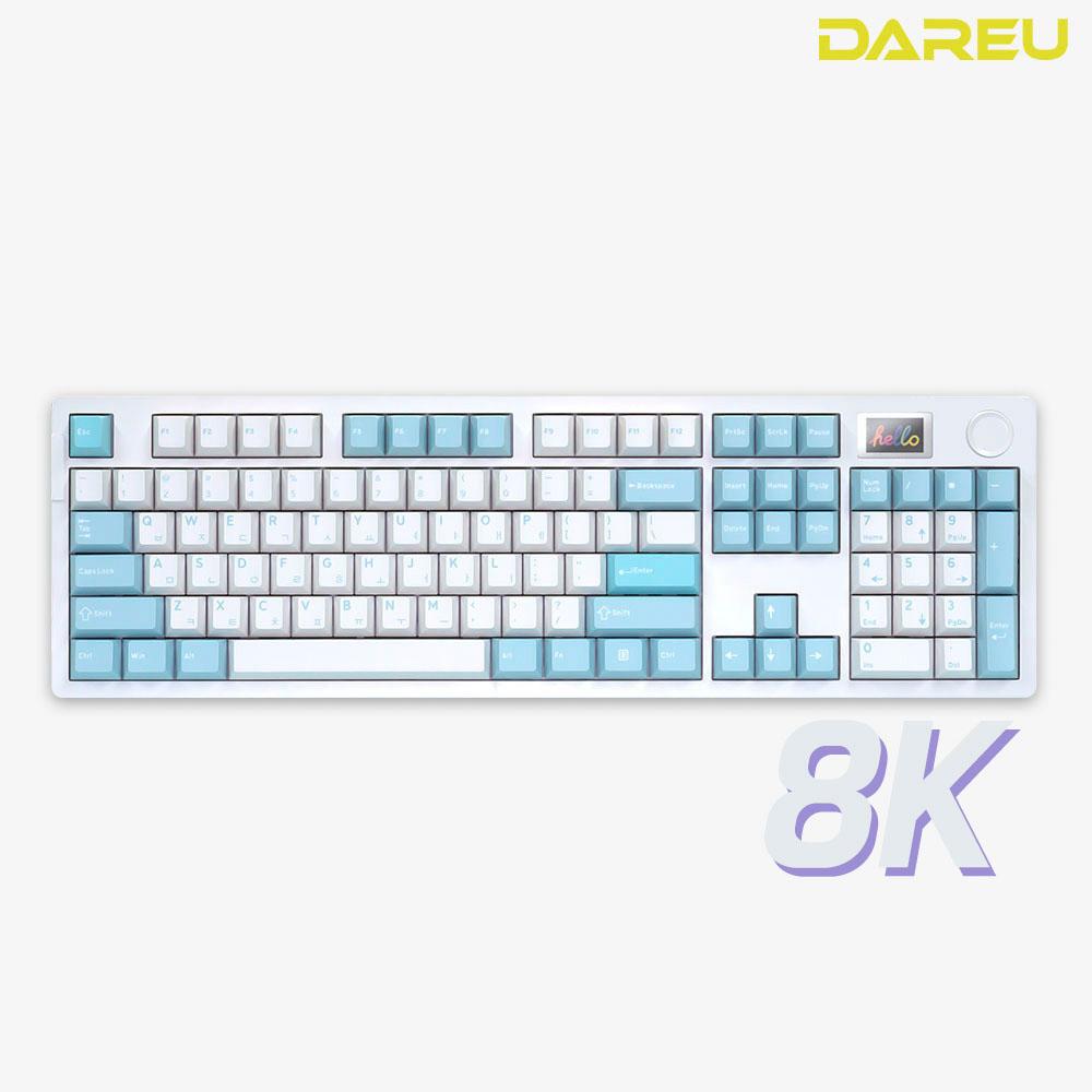 다얼유 A104PRO 8K 유선 기계식 키보드 게이밍 스노우축