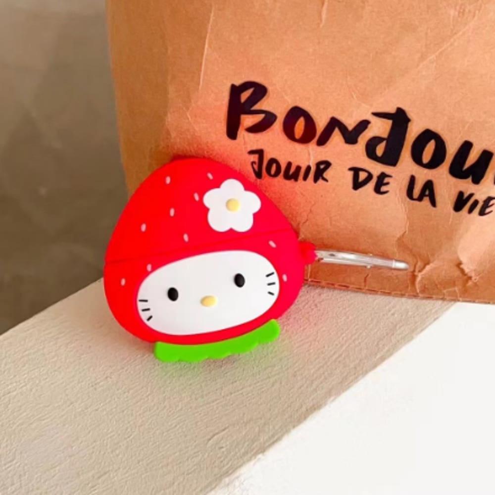 딸기 헬로키티 에어팟 케이스 귀여운 키티 캐릭터 1세대 2세대 3세대 4세대 에어팟프로 1세대 2세대