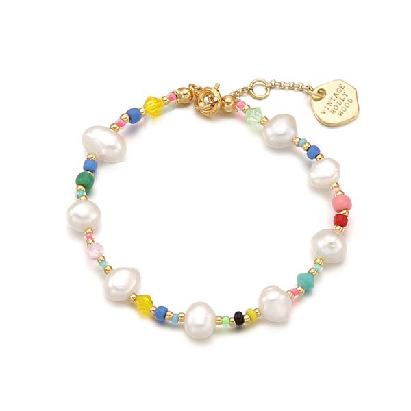 [2/28 순차출고][오마이걸유아,RM,솔라,슬기 착용]Pearl n Crystal Beads Bracelet