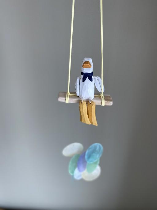 몽글몽글 솜사탕 오리 모빌