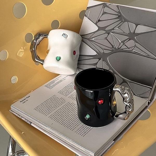 세라믹 보석파이 머그컵 2p