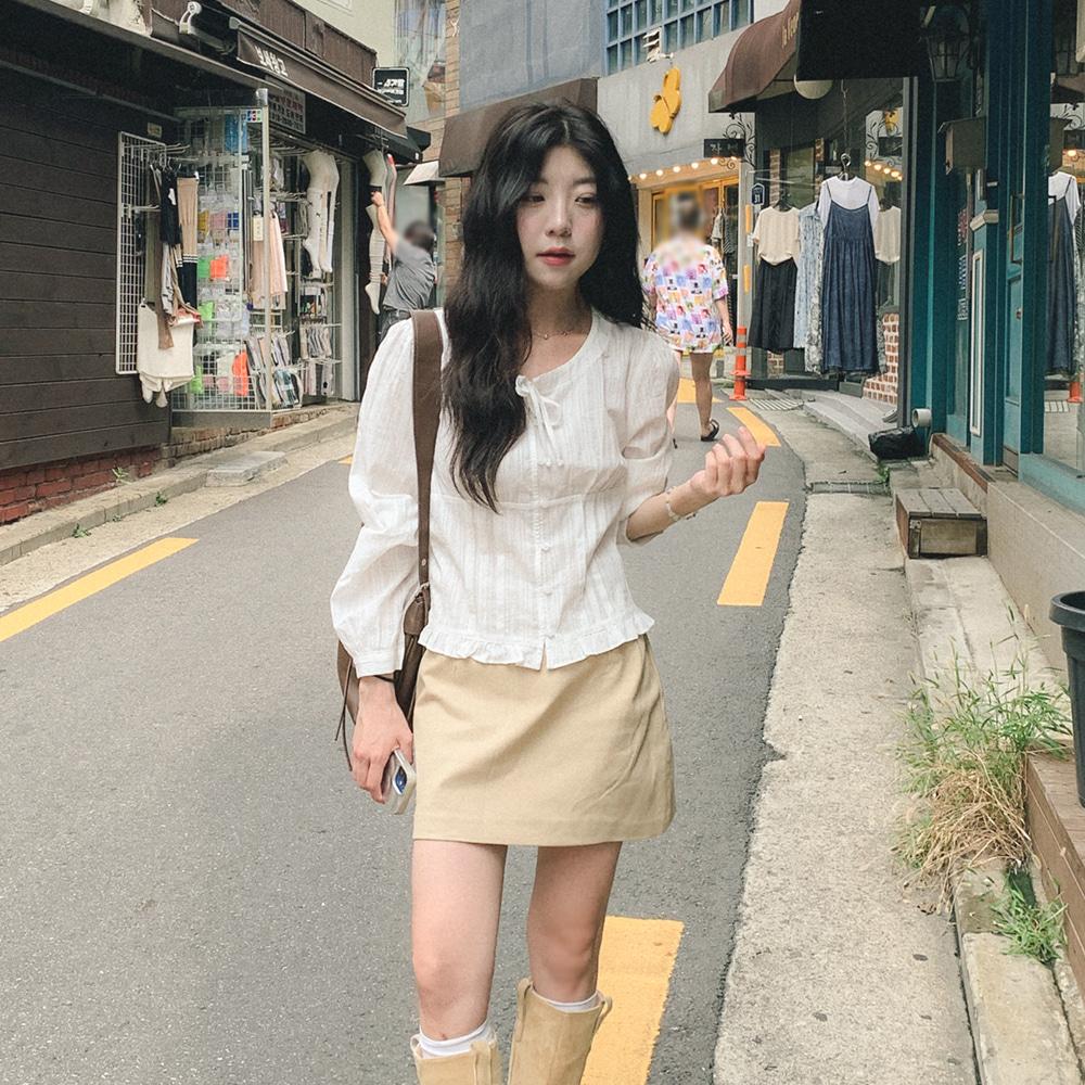 올링 프릴 블라우스