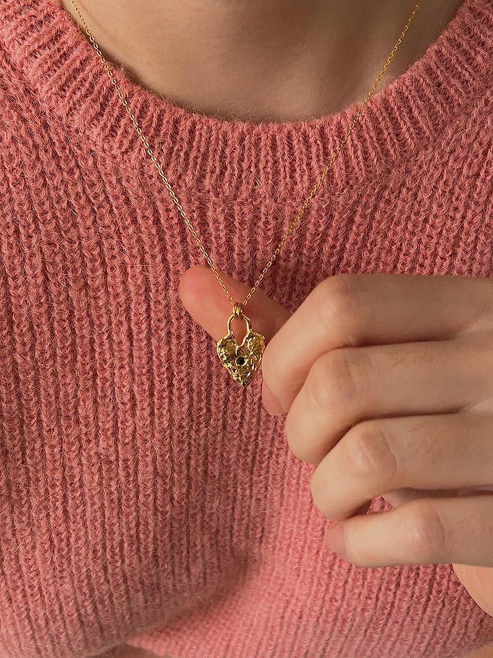 Heart Lock Necklace (925 silver)