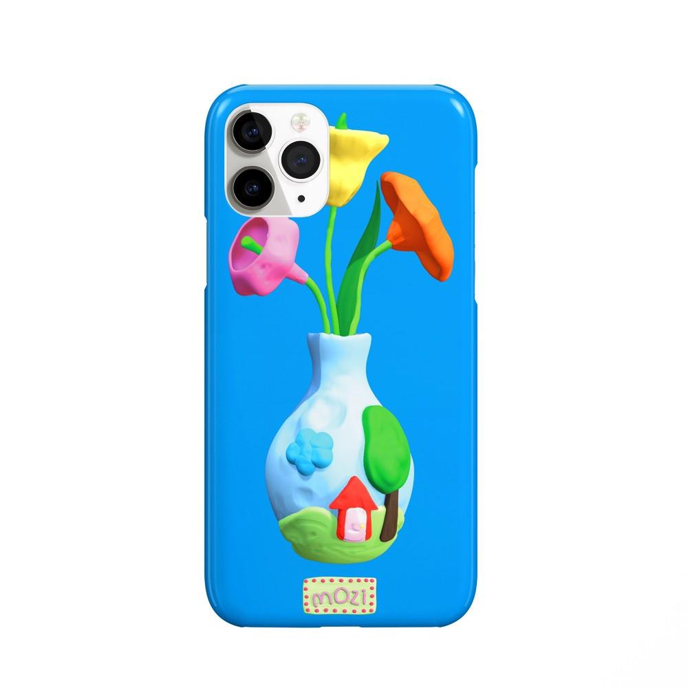 [모지] 꽃과 화병과 집 핸드폰 유광 하드 케이스