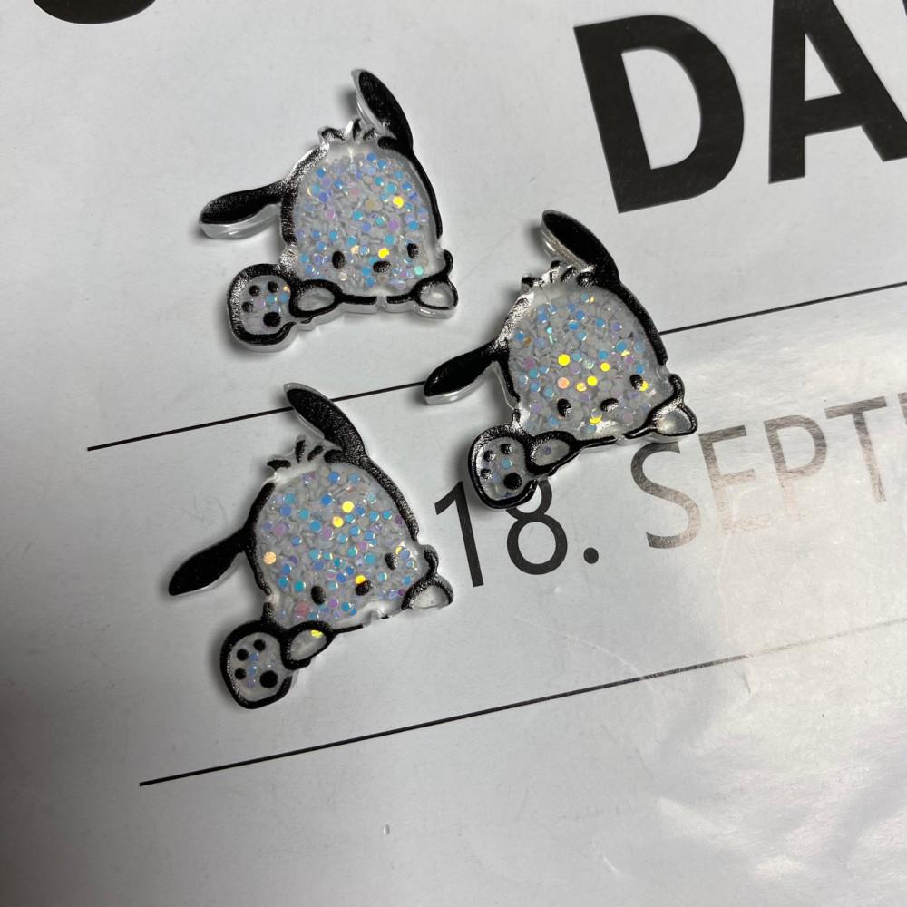 데코덴 파츠 캐릭터 탑꾸 산리오 반짝 스팽글 포차코 파츠 핸드폰 꾸미기