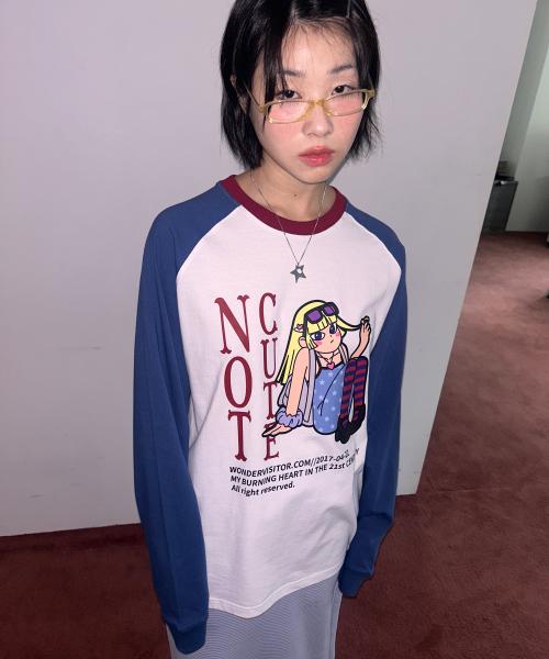Sour girl Raglan LS-T [White]