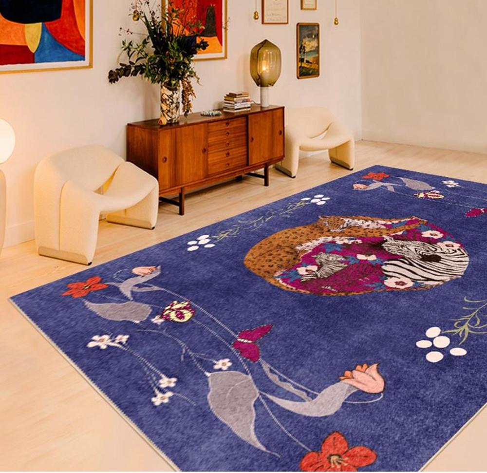 빈티지 러그 얼룩말 카페트 표범 호피 러그