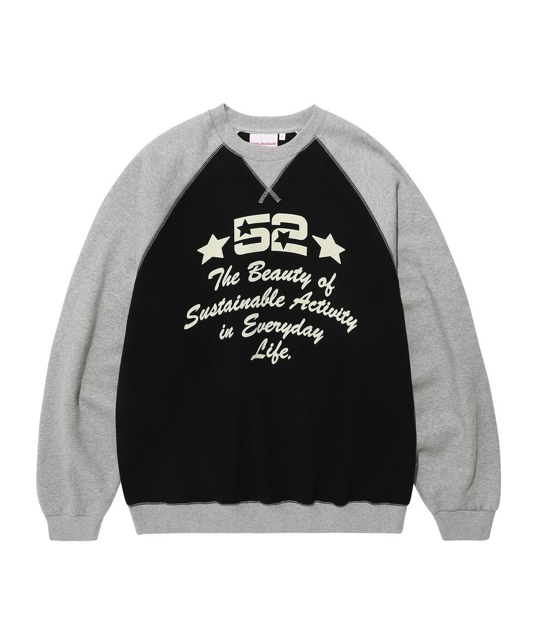 LOGO TYPO RAGLAN SWEATSHIRT BLACK(AM2EFUM442A)