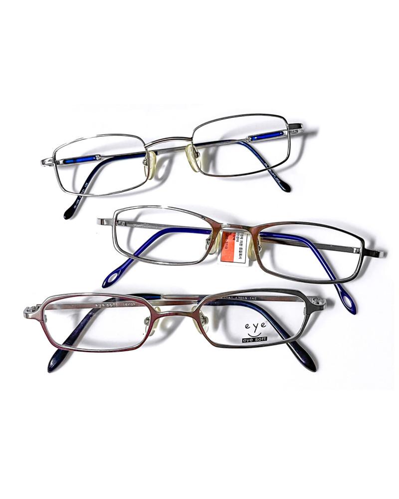 [중고] 빈티지 실버 스퀘어 메탈 안경테