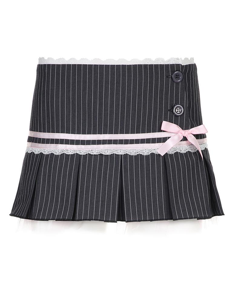 ribbon stripe sk [리본 스트라이프 스커트]