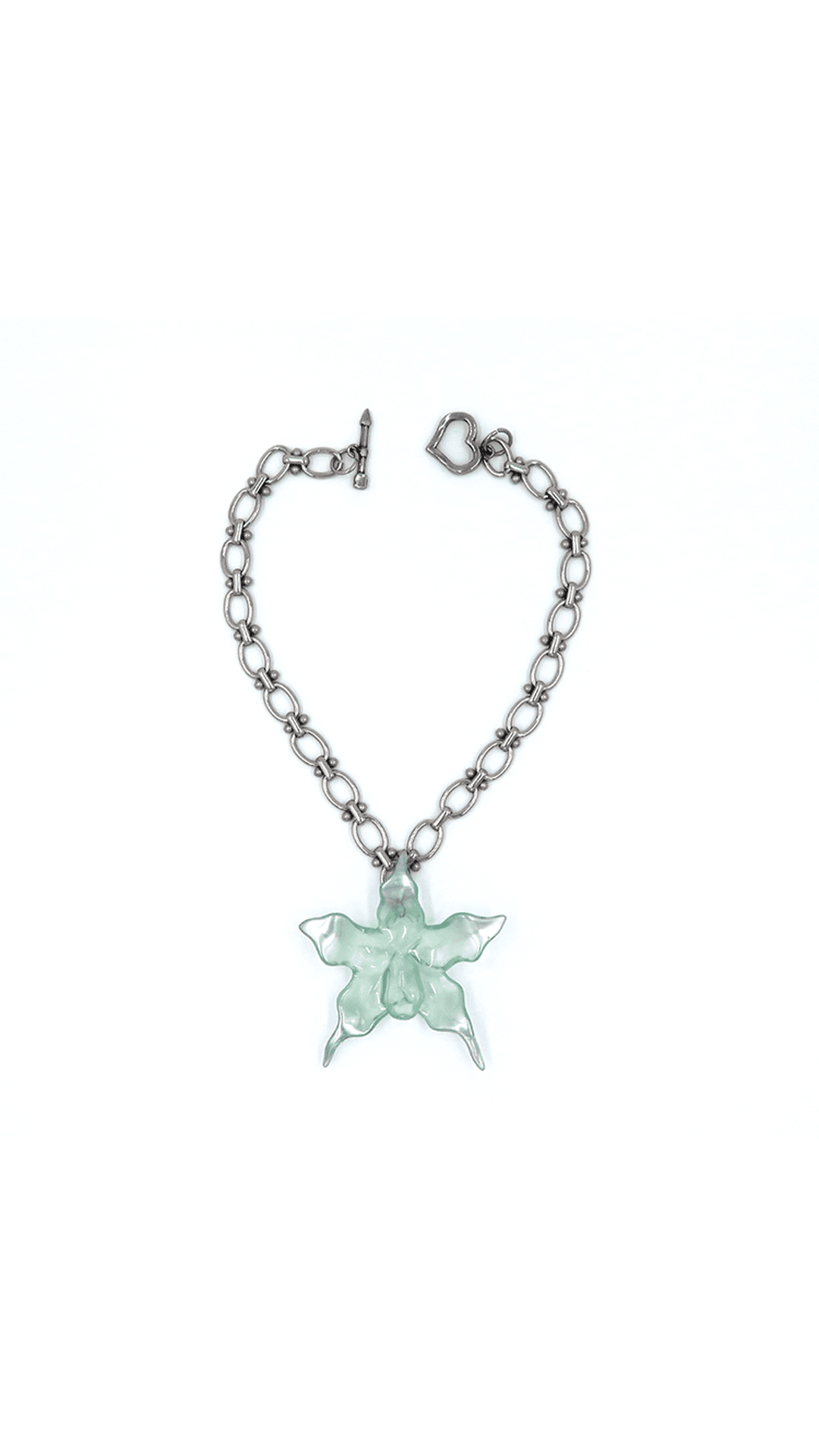 [KIMUNE] CHONKY ORCHID : Neck Choker ( chrome green )