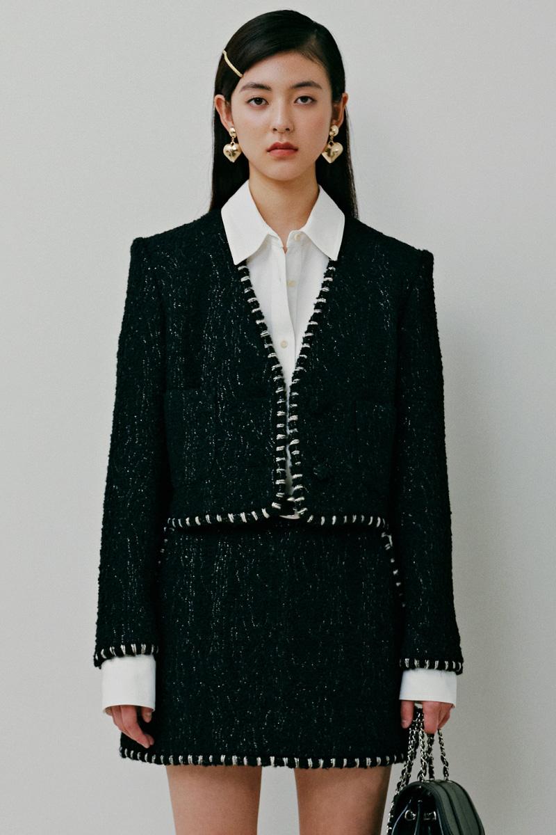 [장도연 착용] Berry jacket Black