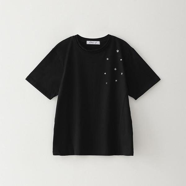 Bluesf vintage 90s star crop Tee [Black]