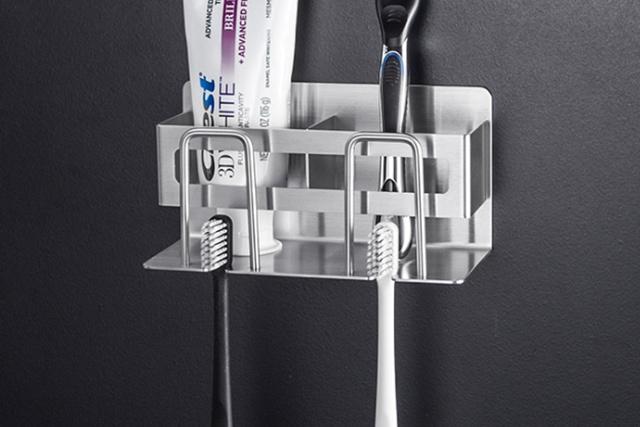 스텐 304 칫솔 양치컵 걸이 2구