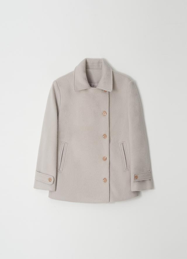 Villa Alpaca Half Coat(Pink Beige)