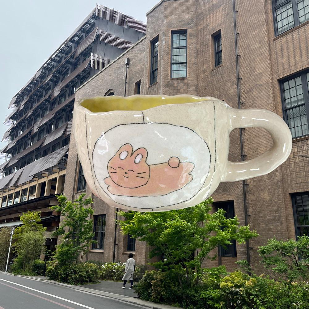 토끼와 빨간리본 머그, 스테디너리