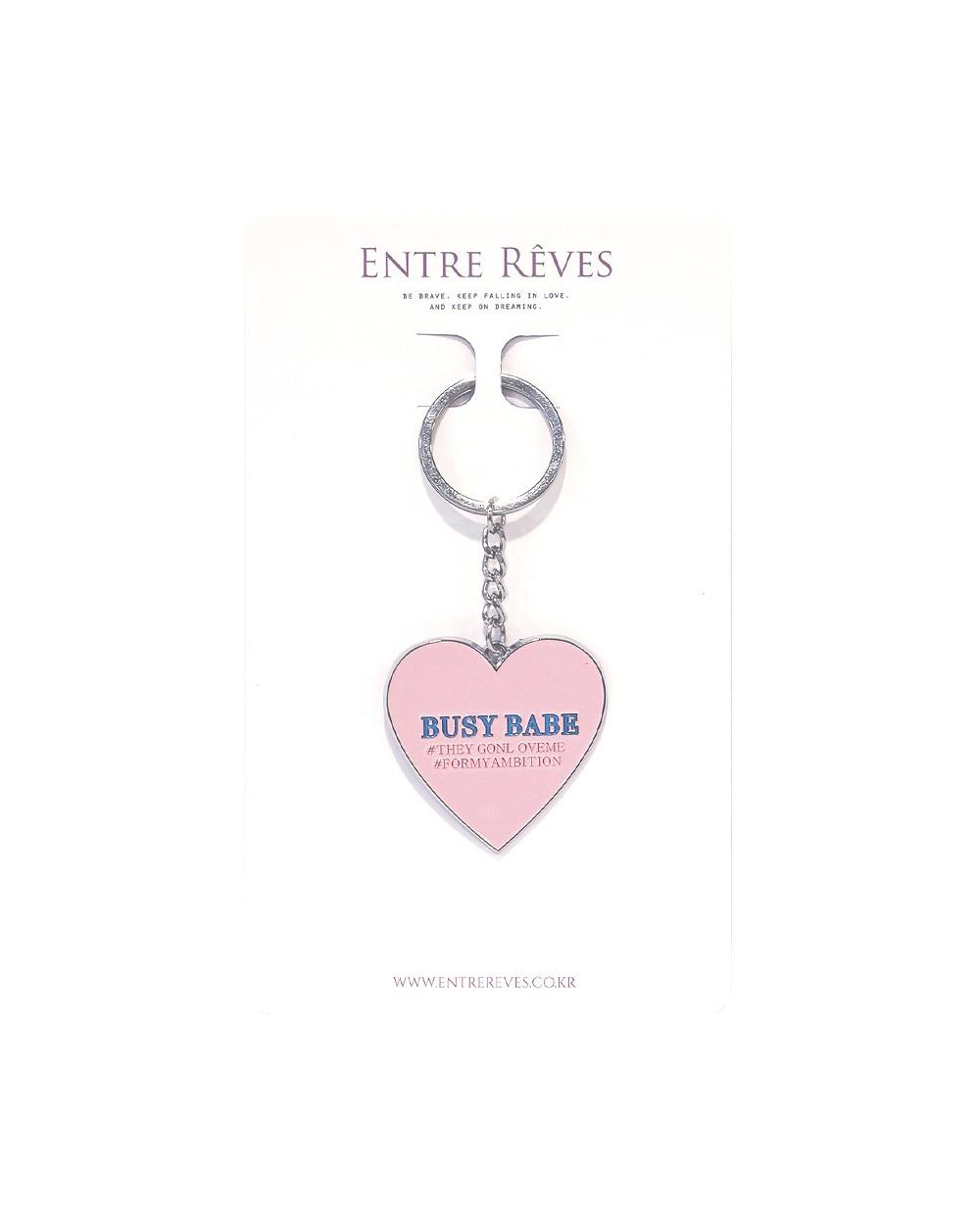 BUSY BABE METAL KEYRING