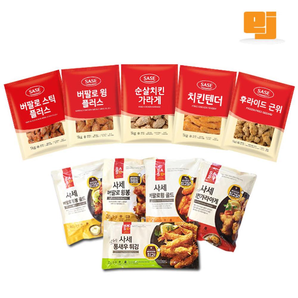 사세 버팔로 윙 1kg 순살치킨 가라아게 버팔로 봉 스틱 너겟 텐더 후라이드 근위 [원산지:태국]