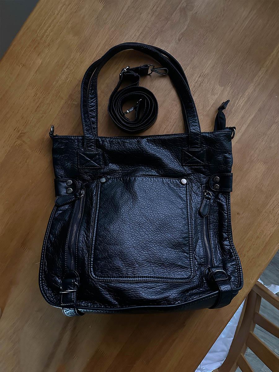 Leather two-way big bag