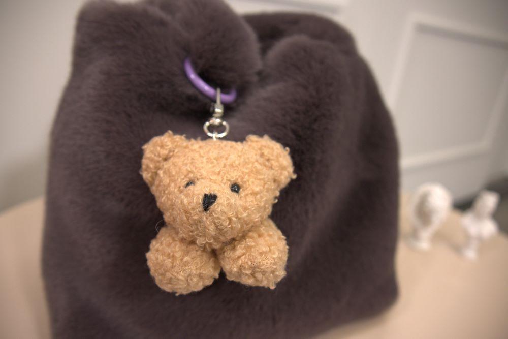 뽀글이 곱슬머리 곰돌이 키링