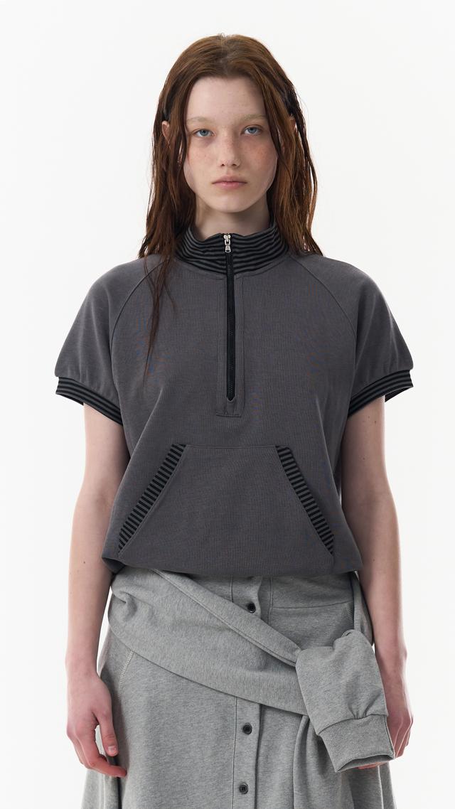 SOFT STRIPE ZIP-UP_CHARCOAL(5/7)