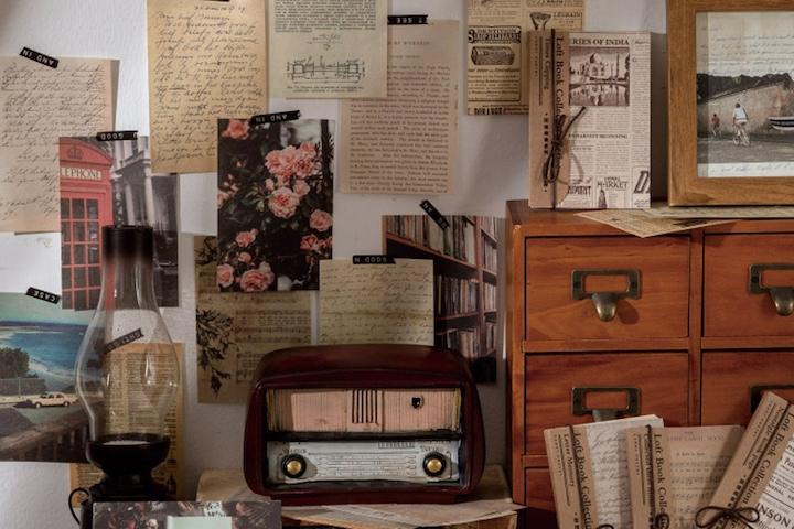 빈티지 레트로 데코 인테리어 페이퍼 종이 10장 세트