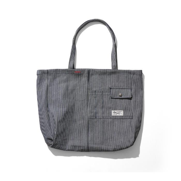 Hickory Stripe Denim Eco Bag Blue