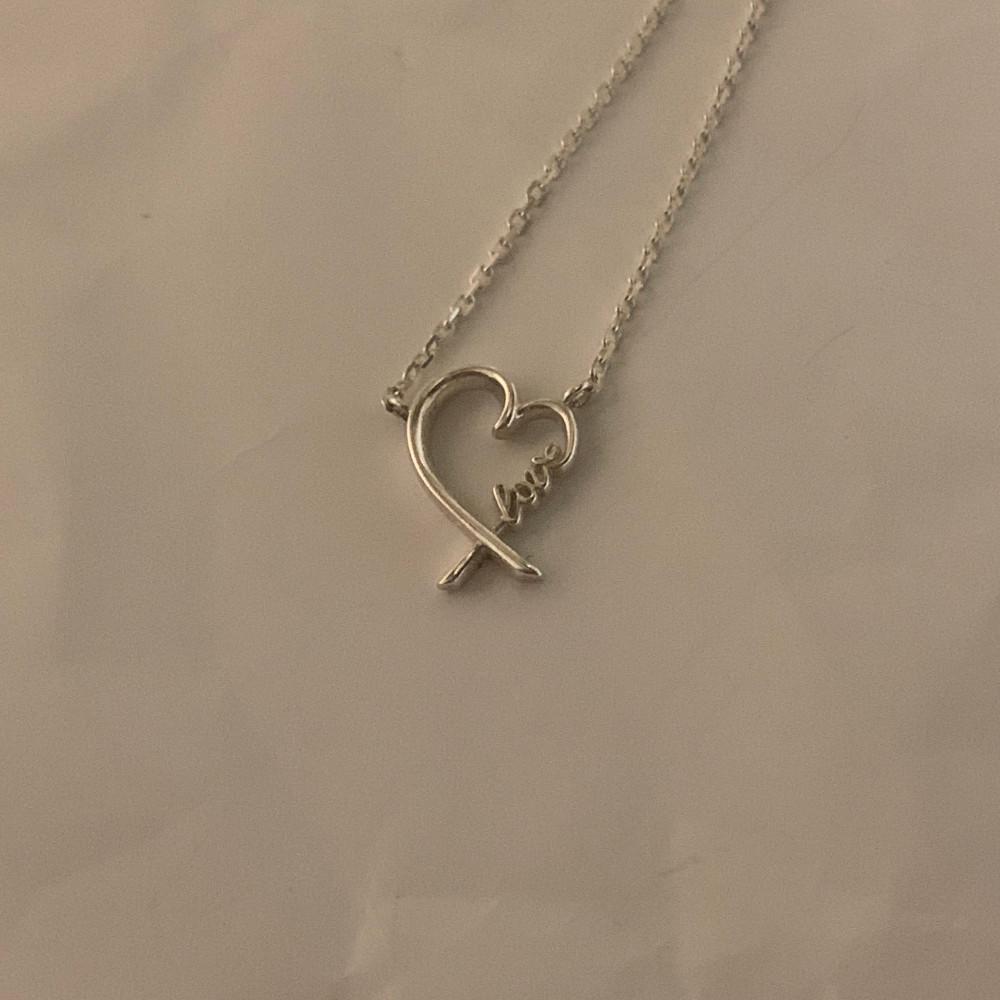 [silver 925] love lettering necklace
