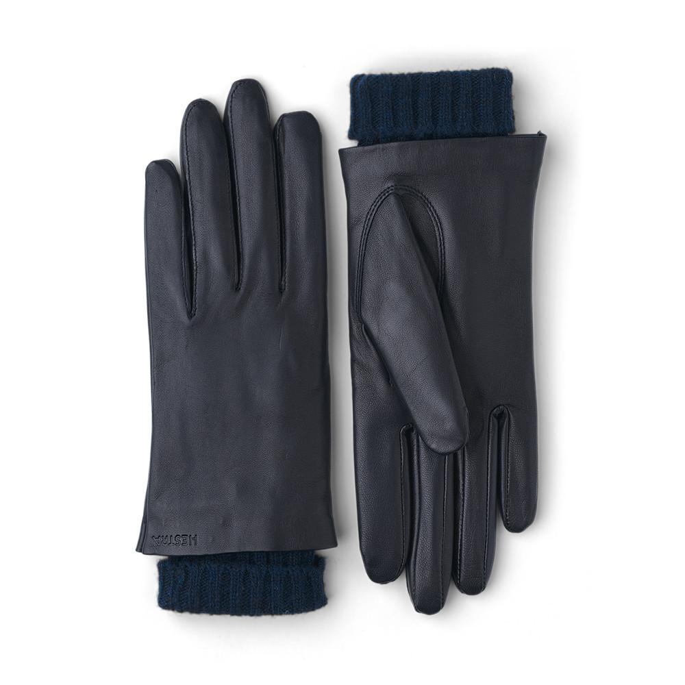 메간 헤어쉽 양가죽 네이비 14490 280 - 헤스트라 여자 가죽 장갑 글러브 - 스웨덴 명품 수제 핸드메이드 클래식 럭셔리 천연가죽 풀그레인 울안감 니트 여성 겨울 보온 방한