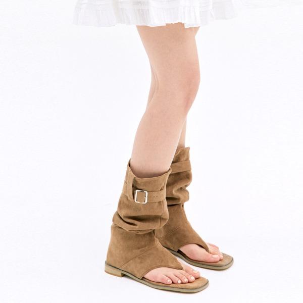 플로리다스튜디오 콜체스터 모던 버클 오픈토 롱부츠 썸머 샌들 FL0225