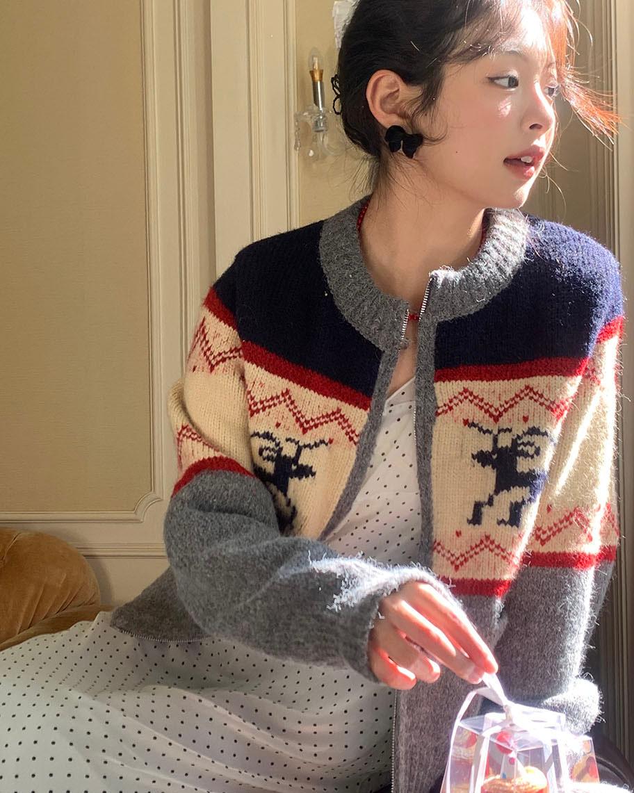 [Heeee]  위버 노르딕 집업 가디건 /2Color