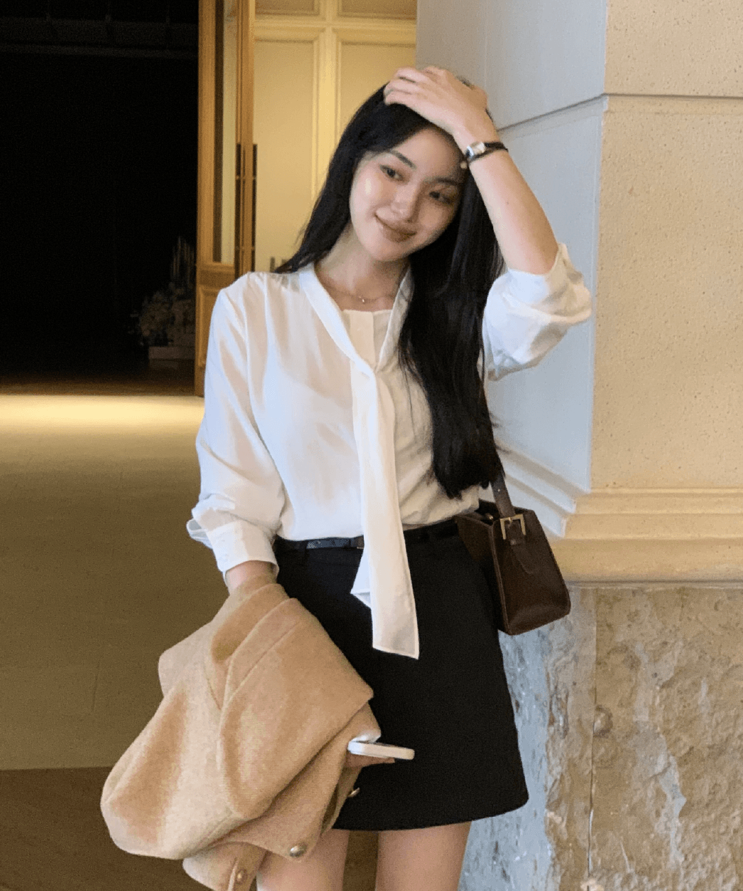 클라비스 [직진🚀] 타이 블라우스_CVBWF4901N