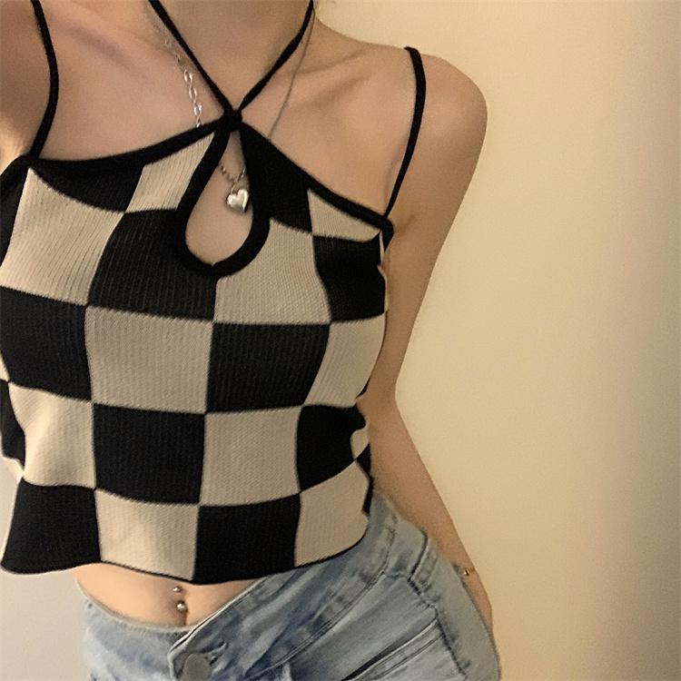 220. [2가지 ver.] 체커보드 나시 원피스