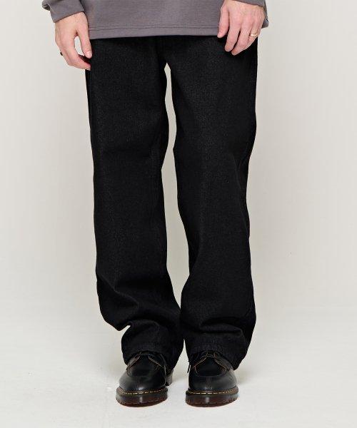 카고브로스(CARGOBROS)  CB 와이드 데님팬츠 (블랙) - 사이즈 & 후기 | 무신사