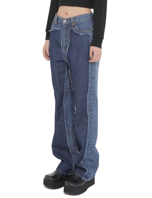 INCISION DENIM PANTS