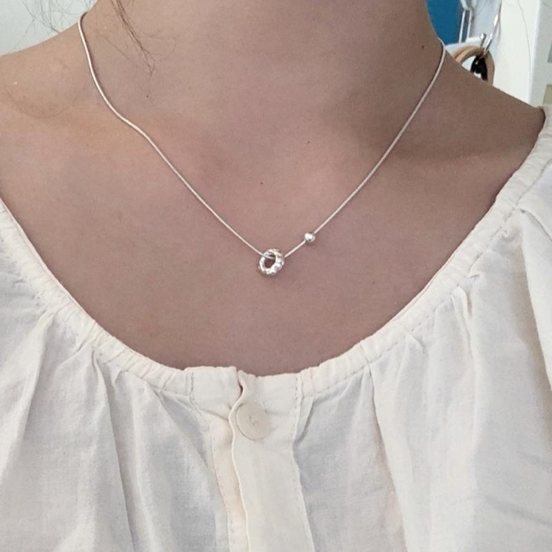 Donut ball necklace