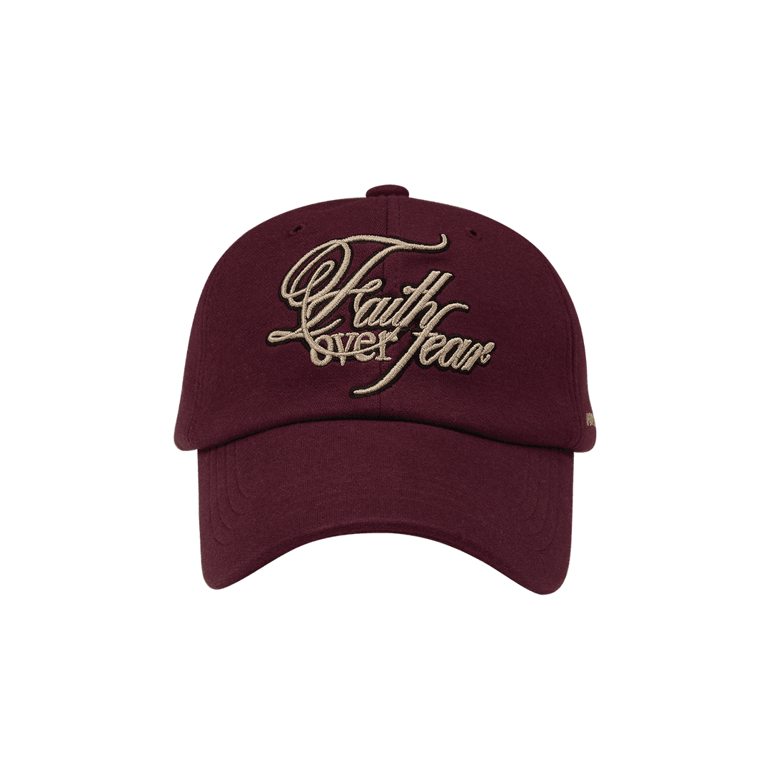 Faith over Fear 볼캡 버건디