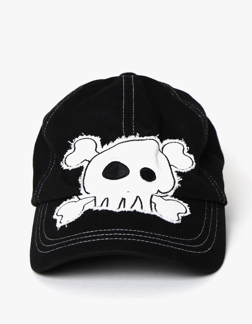 [9월30일 순차발송]  Kawaii Skull Damage Cap - Black