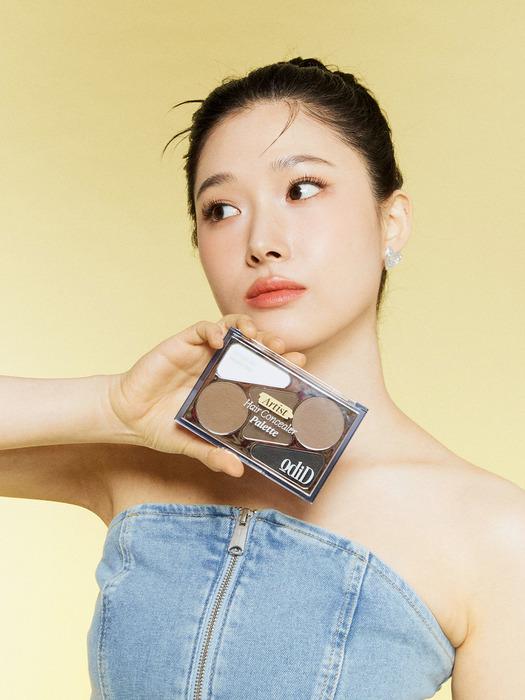 [세트/증정]아티스트 헤어 컨실러 팔레트+듀얼브러쉬+실버헤어핀