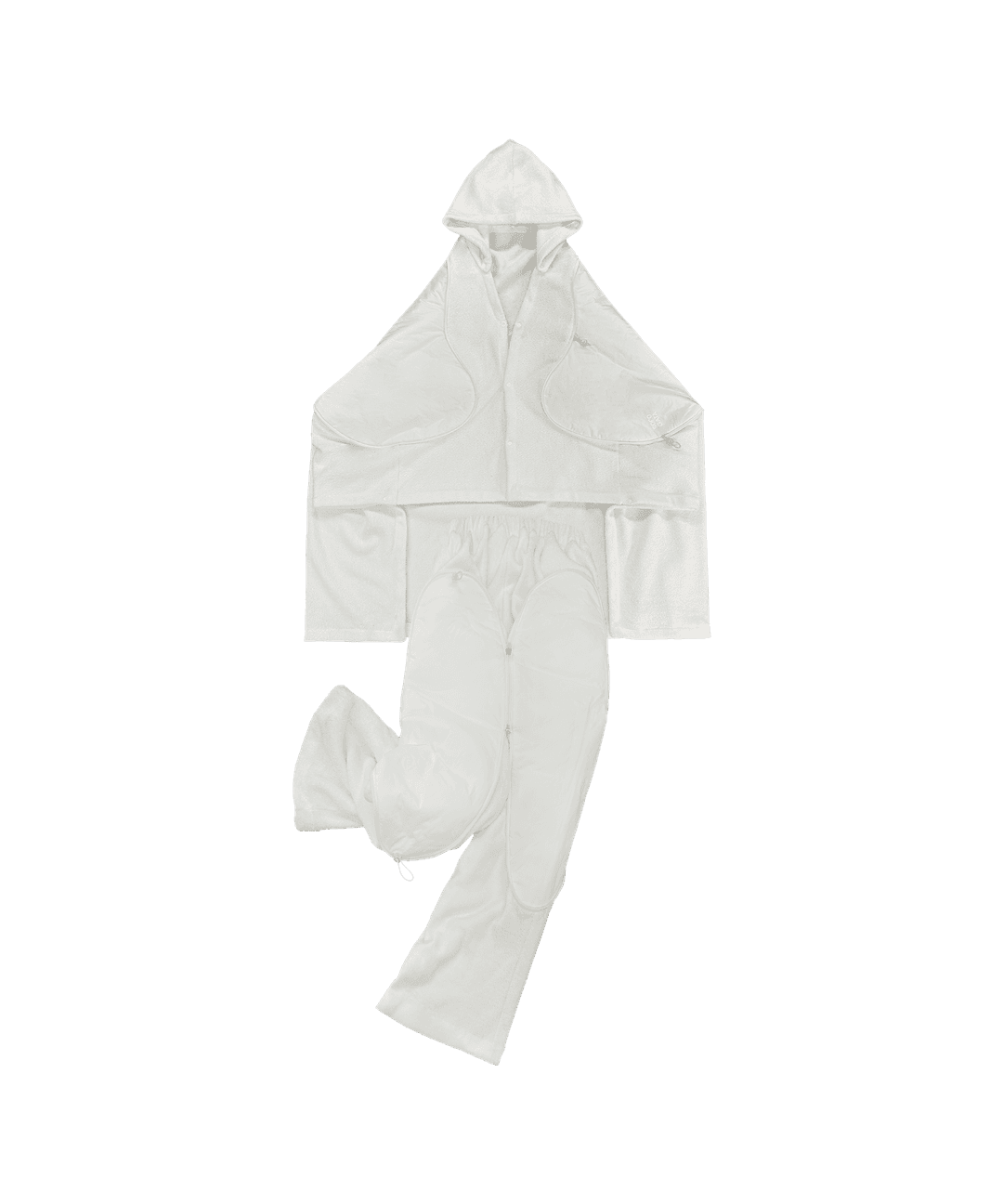 OJOS X GATA Deformable Terry Pajama / White